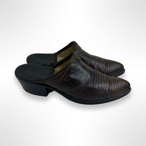 DAN POST custom made teju lizard western mules